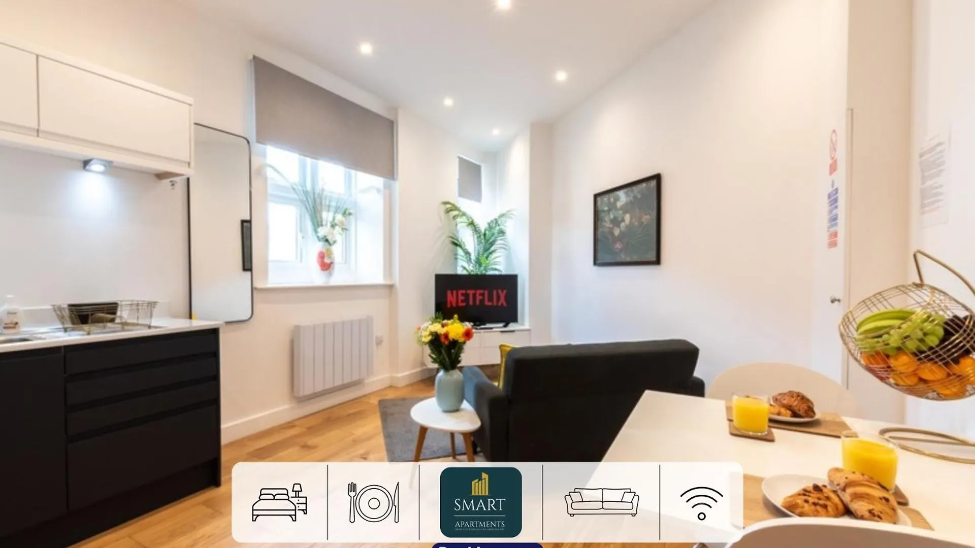 One Cosy Bedroom Apartments By Smart Apartments Short Lets & Serviced Accommodation Apartment Southampton With Free Wifi